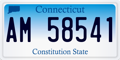 CT license plate AM58541