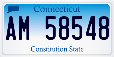 CT license plate AM58548