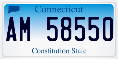 CT license plate AM58550