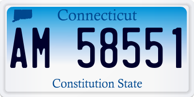 CT license plate AM58551