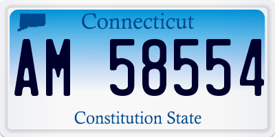 CT license plate AM58554
