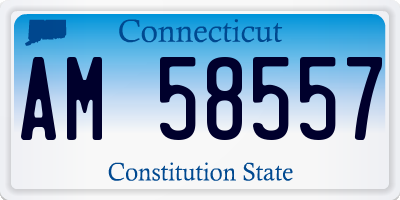CT license plate AM58557