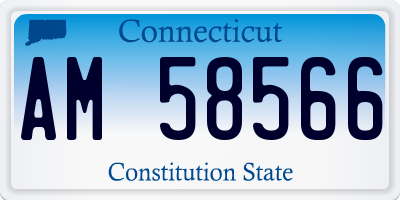 CT license plate AM58566
