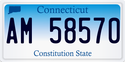 CT license plate AM58570