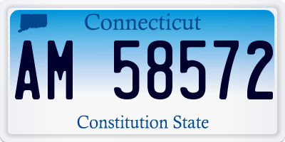 CT license plate AM58572