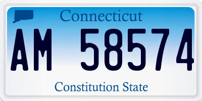 CT license plate AM58574