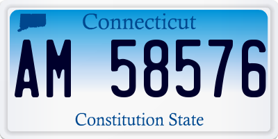 CT license plate AM58576