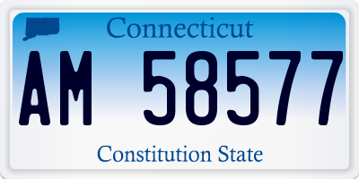 CT license plate AM58577