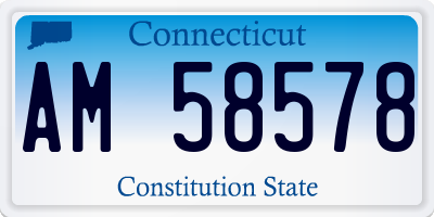 CT license plate AM58578