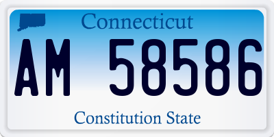 CT license plate AM58586