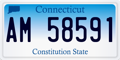 CT license plate AM58591