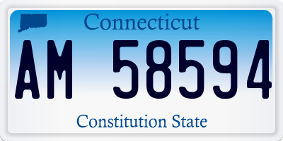 CT license plate AM58594