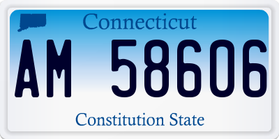 CT license plate AM58606