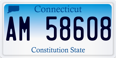 CT license plate AM58608