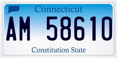 CT license plate AM58610