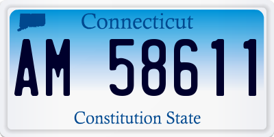 CT license plate AM58611