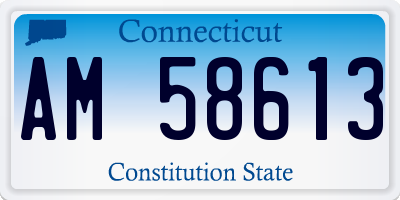 CT license plate AM58613