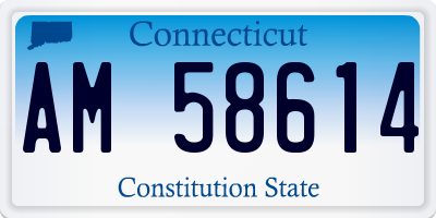 CT license plate AM58614