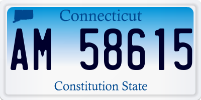 CT license plate AM58615