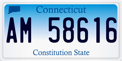 CT license plate AM58616