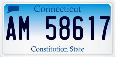 CT license plate AM58617