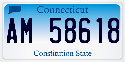 CT license plate AM58618