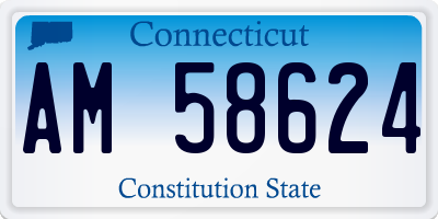 CT license plate AM58624
