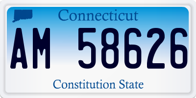 CT license plate AM58626