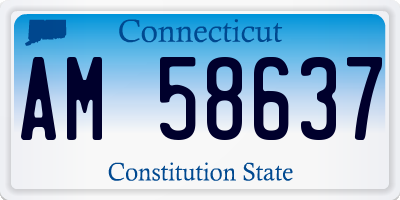 CT license plate AM58637