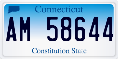 CT license plate AM58644