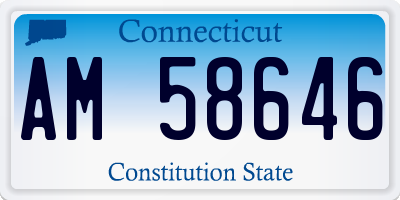 CT license plate AM58646