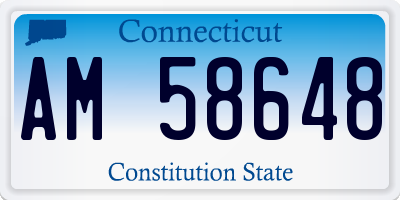 CT license plate AM58648
