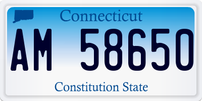 CT license plate AM58650