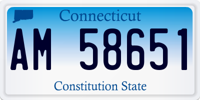 CT license plate AM58651