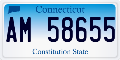 CT license plate AM58655
