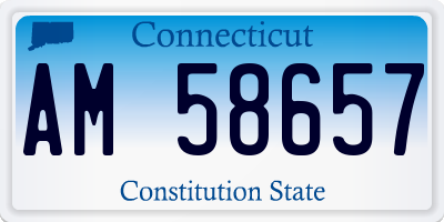 CT license plate AM58657