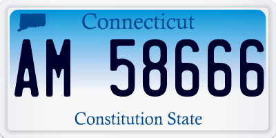 CT license plate AM58666