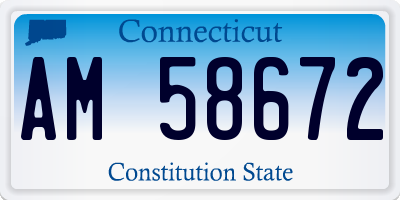 CT license plate AM58672