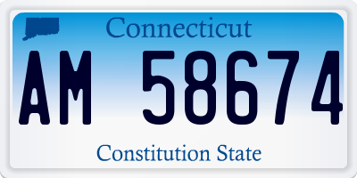 CT license plate AM58674