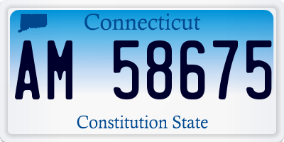 CT license plate AM58675