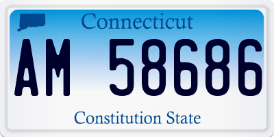 CT license plate AM58686