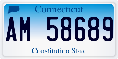 CT license plate AM58689