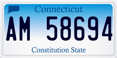 CT license plate AM58694