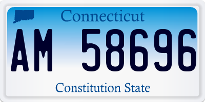 CT license plate AM58696
