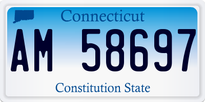 CT license plate AM58697
