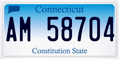 CT license plate AM58704