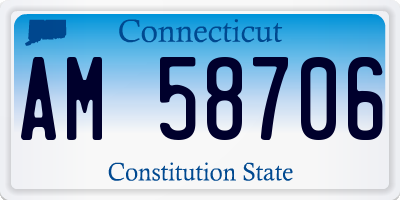 CT license plate AM58706