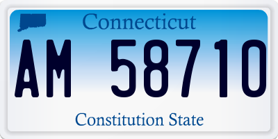 CT license plate AM58710