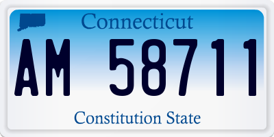 CT license plate AM58711