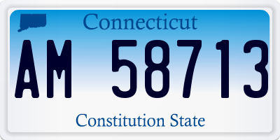 CT license plate AM58713